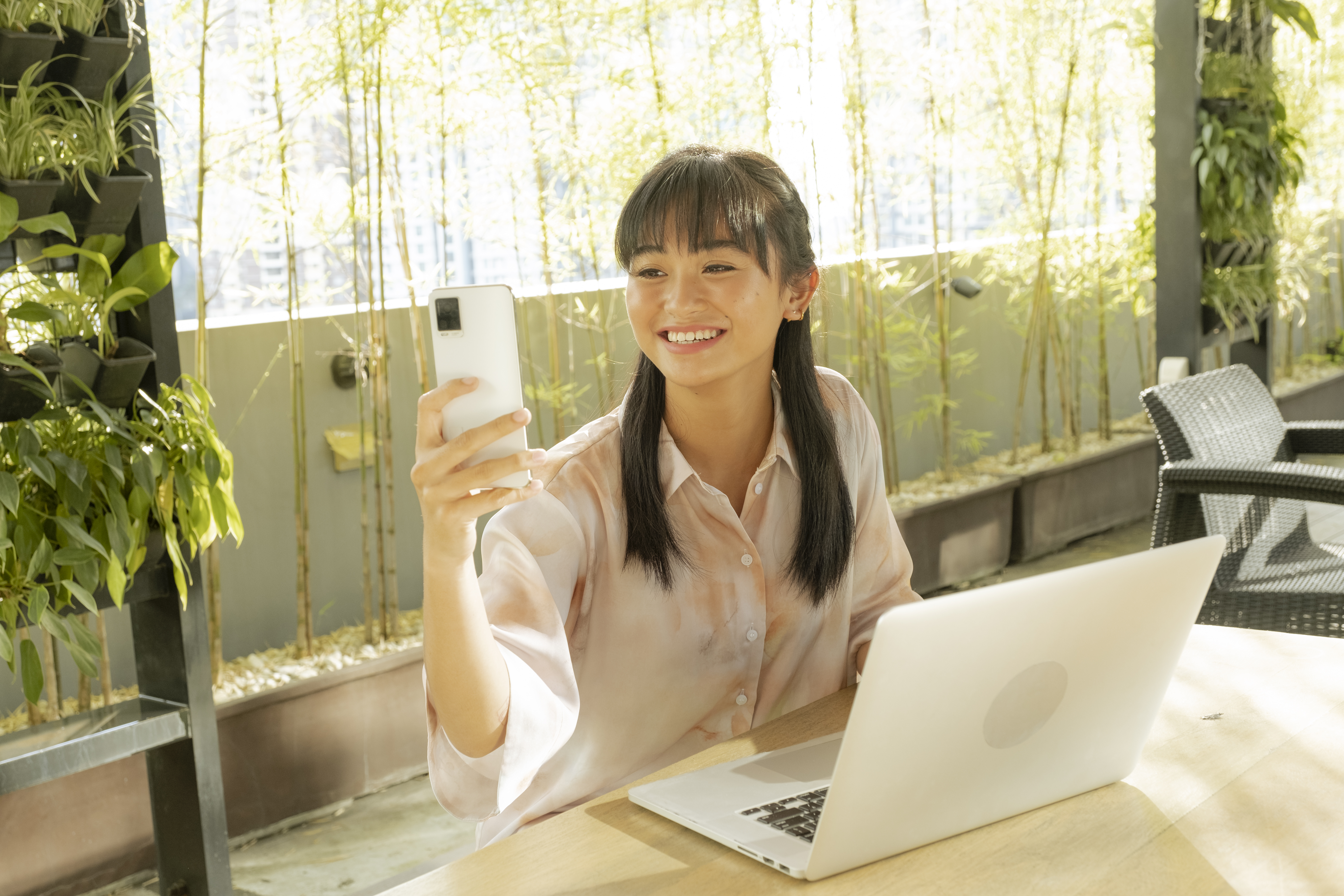 woman taking a picture