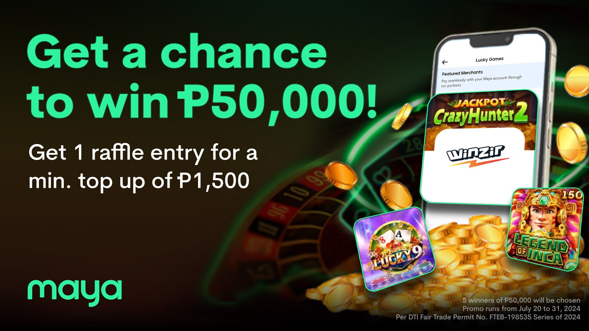 Get a chance to win ₱50,000 at WinZir!