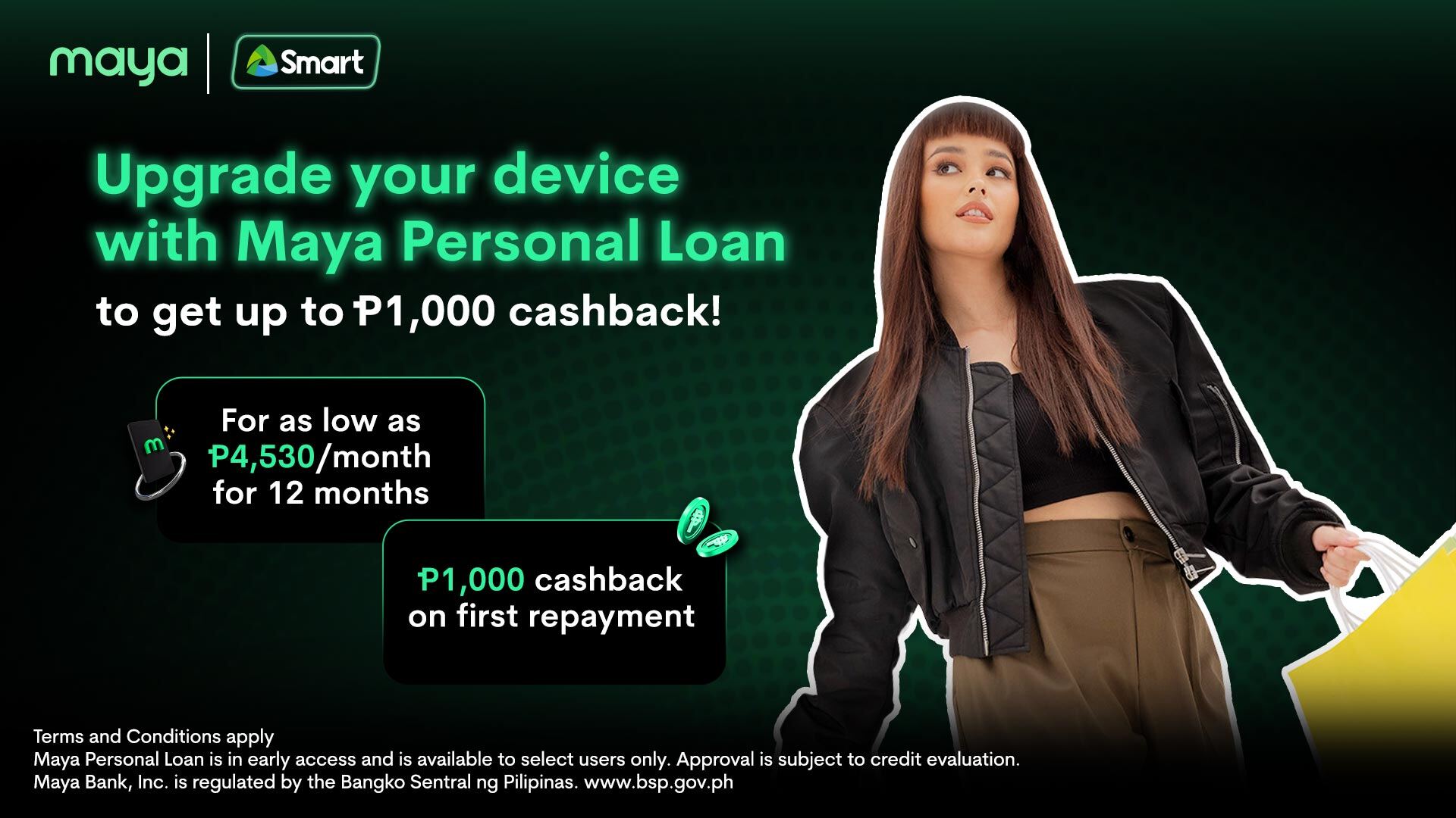 Get up to ₱1,000 cashback with SMART and Maya Personal Loan!