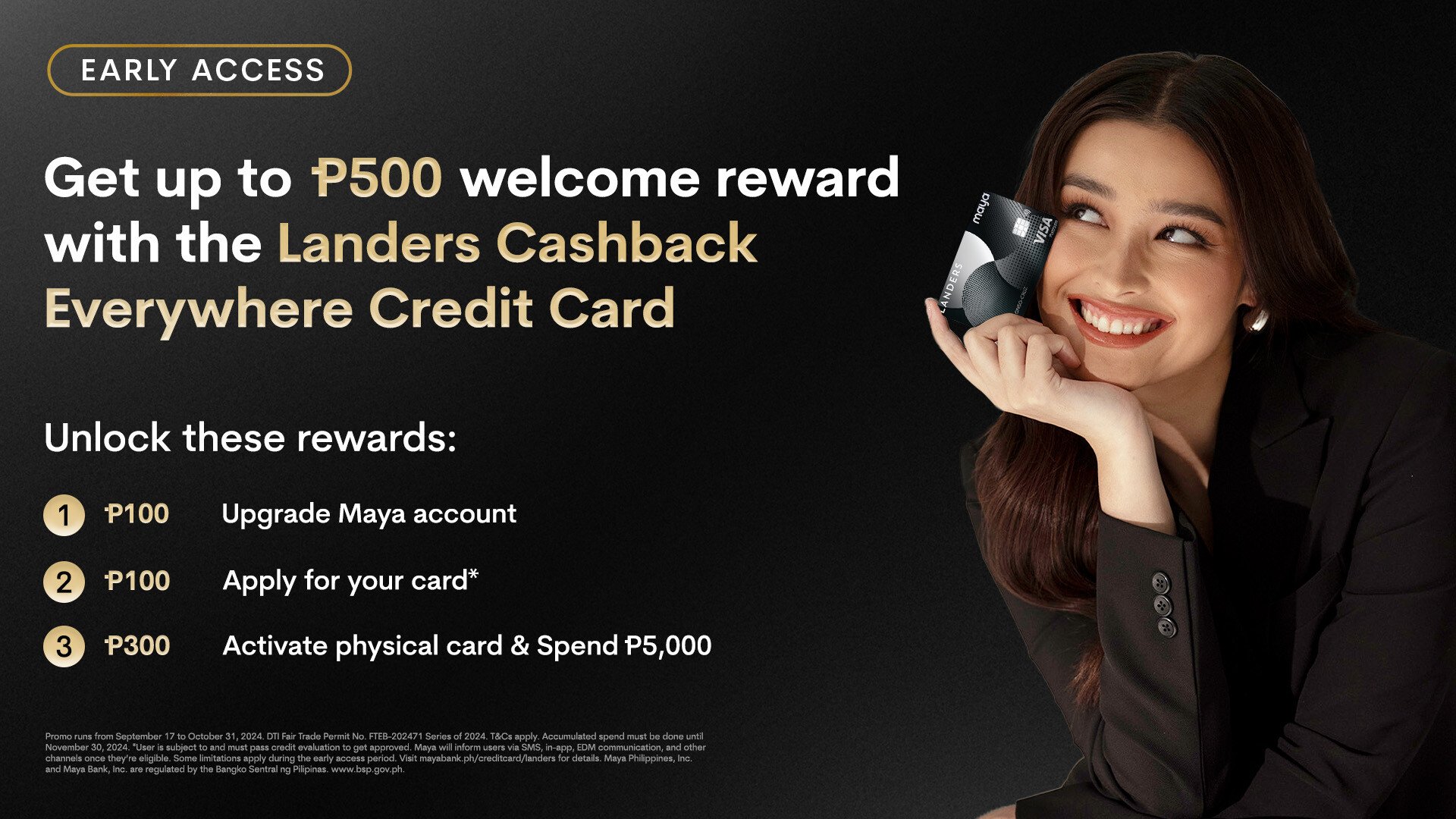 Apply for a Landers Cashback Everywhere Credit Card and get a welcome reward!