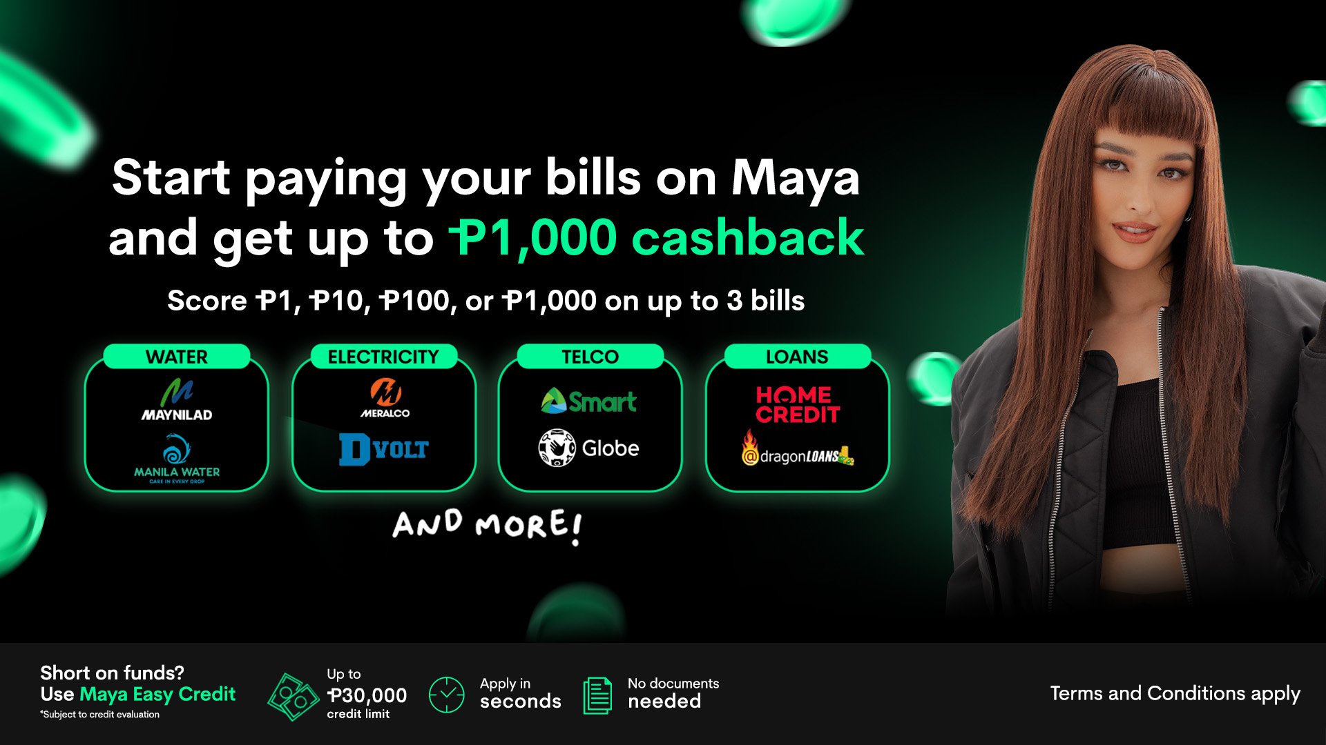 Get up to P1,000 cashback on your first bill payment!